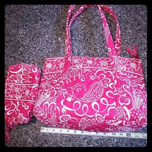 Vera Bradley purse and make up bag